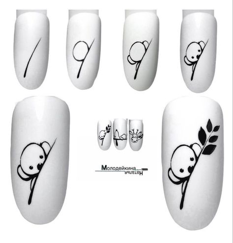 Tape Nail Art, Quick Nail Art, Nail Art Designs Images, Bears Nails, Art Deco Nails, Nail Drawing, Gel Nail Art Designs, Nail Art For Beginners, Nail Art Disney