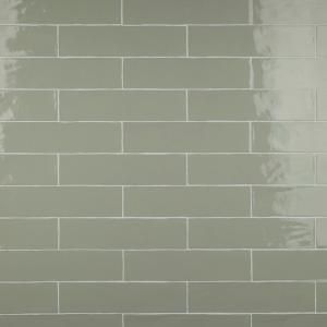 Ivy Hill Tile Catalina Vanilla 3 in. x 6 in. x 8 mm Polished Ceramic Subway Wall Tile (5.38 sq. ft./case)-EXT3RD101720 - The Home Depot Gilbert House, Green Moodboard, Green Subway Tile, Fireplace Facade, Metro Tiles, Tile Trends, Bath Tiles, Green Sage, Merola Tile