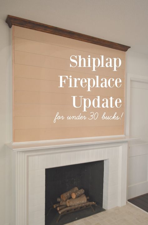 Animal Kitchen Decor, Farm Animal Kitchen, Above Fireplace Ideas, Upstairs Ideas, Kitchen Decor Diy, Fireplace Accent Walls, Above Fireplace, Installing Shiplap, Shiplap Wall Diy