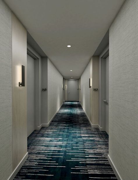 condo corridor refurbishment, suite doors and lighting  accents Condo Corridor, Apartment Corridor Design, Apartment Corridor, Build Projects, Corridor Design, Pathway Landscaping, Condo Design, Design Theme, Hallway Lighting