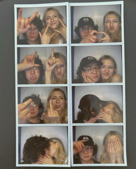 couple photo booth pic poses inspo ! creator - kammilawley on insta Photo Booth Poses Couple, Photobox Ideas Pose Couple, Gf Photo, Photobox Pose, Photo Booth Pics, Photobooth Pictures, Photo Recreation, 사진 촬영 포즈, Bf Gf