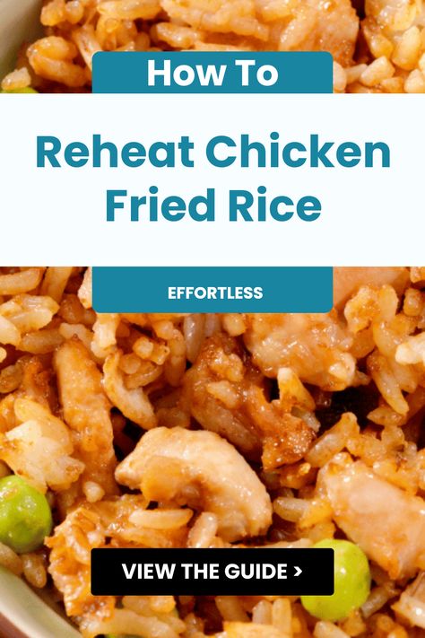 Discarding leftover chicken fried rice? No way! This guide teaches you how to perfectly reheat chicken fried rice using simple methods. Whether you prefer the stovetop, oven, or microwave, each technique helps you bring that delicious flavor back to life. Don’t settle for soggy rice—find your way to a satisfying meal that tastes just as good as day one. Master these reheating methods today and enjoy your leftover deliciousness again. Get ready to enjoy chicken fried rice like never before! Leftover Fried Rice, Rice In The Oven, Rice In The Microwave, Reheat Chicken, Chinese Takeaway, Recipe Generator, Bao Buns, Chicken Fried Rice, Chicken Fried