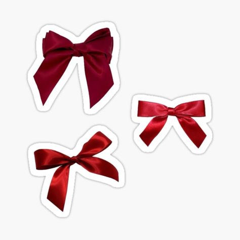 "red bow sticker pack " Sticker for Sale by audreycore Scrapbook Red Theme, Red Theme Stickers, Bow Sticker, Red Journal, Journal Prints, Computer Stickers, Diy Hair Accessories Ribbon, Pinterest Diy Crafts, Computer Sticker