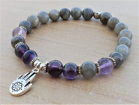 Intuition Bracelet, Amethyst And Citrine, Spiritual Bracelets, Hand Pendant, Wrist Mala, Bracelet Wrist, Gemstone Beads Jewelry, Diy Bracelets Patterns, Beads Bracelet Design