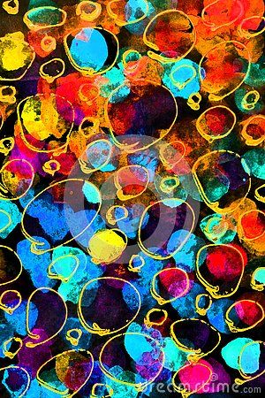 A background of  circles on watercolor paper with bright colourful paint splashes. Water Colour Paper, Colour Paper, Circle Art, Paint Splash, A Background, Water Colour, Paper Stock, Watercolor Paper, Bing Images