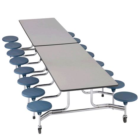 Cafeteria Tables Smartly Designed to Hold Up To 16 Younger Students The 12' TC-65 Prepster cafeteria tables seat up to sixteen younger students, allowing 18" o Cafeteria Design, Cafeteria Table, School Tables, Table Measurements, Lunch Table, School Cafeteria, Pooja Room Design, Lunch Room, Traditional Table