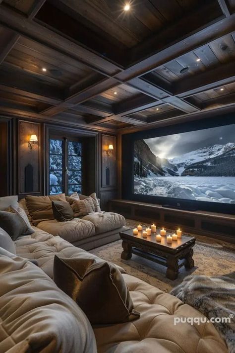 Cozy Theatre Room, Cinema Room Small, Small Theater Room, Theatre Room Ideas, Small Theatre Room Ideas, Home Theater Room, Home Theater Room Design, Theater Room Design, Retirement House