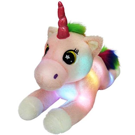 Unicorn Light, Unicorn Stuffed Animal, Pink Puppy, Preschool Gifts, Teddy Bear Stuffed Animal, Glitter Gifts, Pet Holiday, Pink Unicorn, Rainbow Unicorn