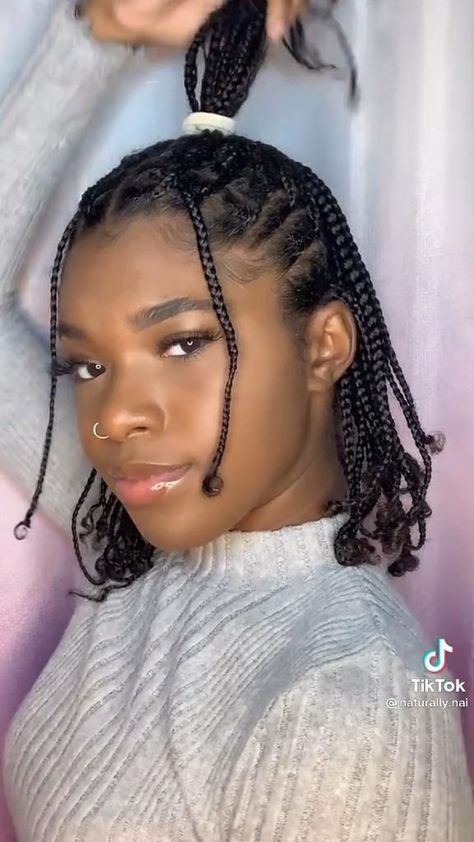 Plaits Hairstyles Black, Mini Braids, Cabello Afro Natural, Bow Hair Tie, Natural Braided Hairstyles, Natural Afro, Long Bow, Hairstyle Idea, Protective Hairstyles For Natural Hair