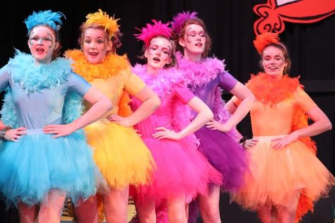 Jojo Seussical Costumes, Bird Girls Seussical Costumes, Mayzie La Bird Costume, Seussical Makeup, Seussical Musical, Bird Costumes, Alice In Wonderland Play, Seussical Jr, Seussical Costumes