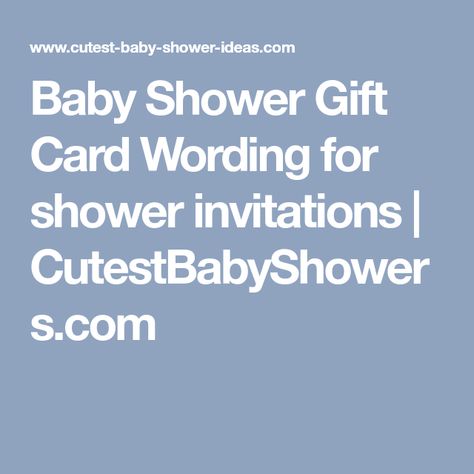 Work Baby Showers, Baby Shower Invitation Wording, Baby Shower Wording, Gift Cards Money, Baby Shower Activities, Baby Shower Invites, Baby Shower Food, Baby Shower Invitations For Boys