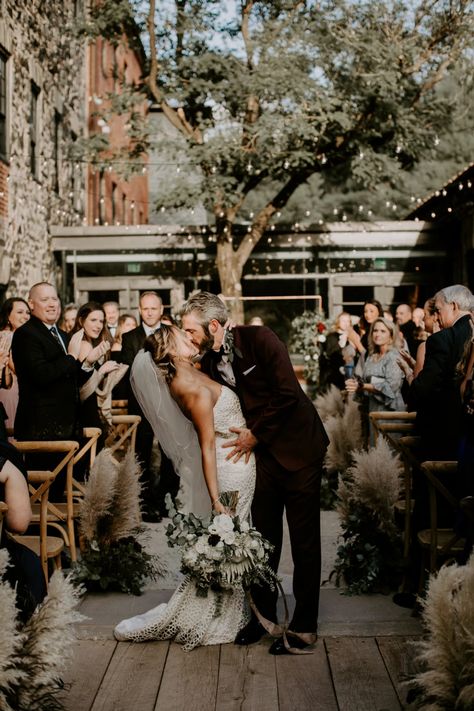 Sarah Brookhart Photography | HEATHER & RICHARD Mt Washington Mill Dye House Wedding, Mt Washington Mill Dye House, Md Wedding Venues, Simple Classy Wedding Dress, Clear Tent, Mt Washington, Classy Wedding Dress, Venue Decorations, Rooftop Wedding