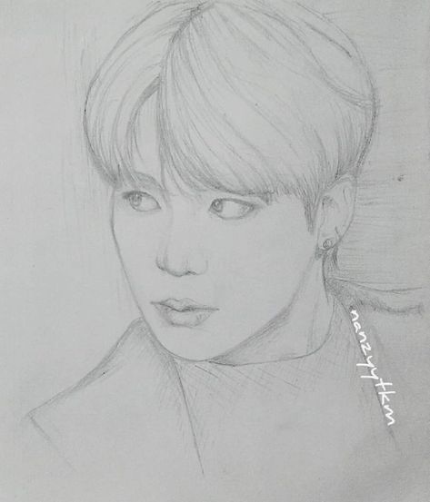 Ateez Sketch Pencil, Ateez Comic, Ateez Drawings Pencil, Ateez Sketch, Pop Drawing, Practice Sketching, People Sketches, Art Goals, Jongho Ateez