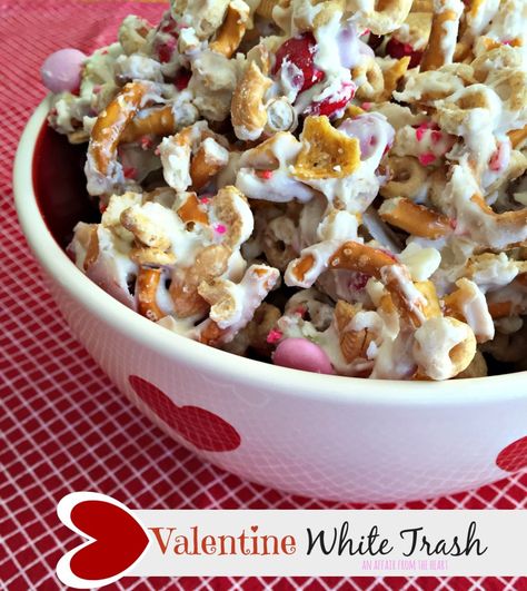 Valentine White Trash Mix Valentine Sweets, White Chocolate Covered, Corn Puffs, Classic Beef Stew, Unicorn Desserts, Potatoes Carrots, Carrots And Potatoes, Corn Chips, Snack Mix