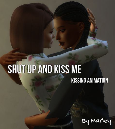 Shut up and kiss me - Animation - The Sims 4 Catalog Couple Animation Sims 4, The Sims 4 Animations Couple, Sims 4 Animations Kiss, Sims 4 Kissing Mod, Sims 4 Couple Poses Kiss, Sims 4 Kissing Poses, Animation Sims 4 Cc, Sims 4 Kissing Animations, Sims 4 Couple Animations