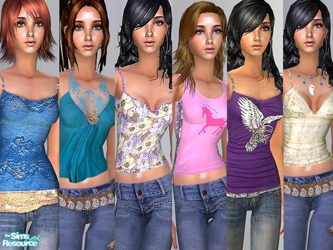 GS Emilie's The GS Teen Collection Sims2 Cc Clothing, Sims 3 Y2k Cc, Sims 3 Cc Clothes Y2k, Sims 2 Y2k Cc, Sims 4 Cc 2000s Clothes, Sims Icon, Sims 2 Hair Cc, 2000s Sims 4 Cc, Sims 4 Cc 2000s