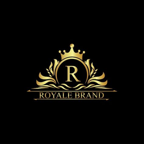 Gold luxury brand logo design | Premium Vector #Freepik #vector #royal-crest #royalty #vintage-monogram #heraldry Luxury Brand Logo Design, Logo Design Gold, Facebook Featured Photos, Çukur Wallpaper, Business Card Logo Design, Luxury Brand Logo, Royal Logo, Royal Crest, Brand Logo Design