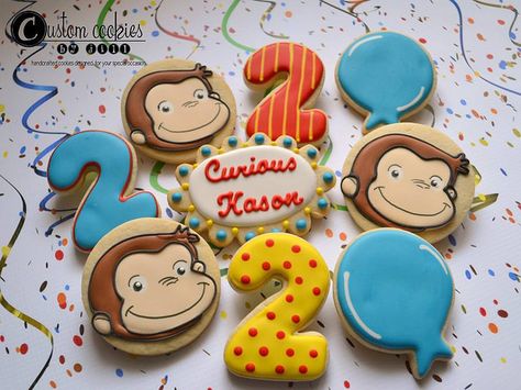 Curious George Birthday Cake, George Birthday Cake, Curious George Cake, Curious George Cakes, Toddler Birthday Cakes, Curious George Birthday Party, Curious George Party, Curious George Birthday, 2nd Birthday Party