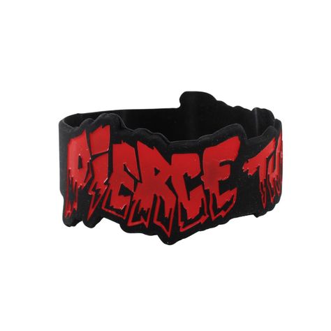 Pierce The Veil Black & Red Die Cut Silicone Wristband Bracelet Never Worn. Perfect Condition Originally From Hot Topic B2080 Pierce The Veil Bracelet, Ptv Merch, Scene Emo Fashion, Makeup Pallettes, Veil Black, Scene Jewelry, Scene Accessories, Hot Topic Jewelry, Scene Outfits