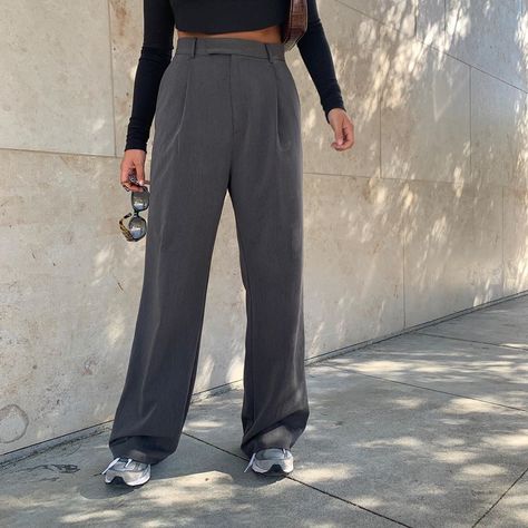 DJERF AVENUE on Instagram: “our favorite pants. EVER. Created out of the love for comfortable pants that can be worn to any occasion. Dress them up, dress them down.…” Matilda Djerf Grey Pants, Djerf Avenue, Matilda Djerf, Comfortable Pants, Grey Trousers, Sporty And Rich, Elba, Grey Pants, Fall Winter Outfits