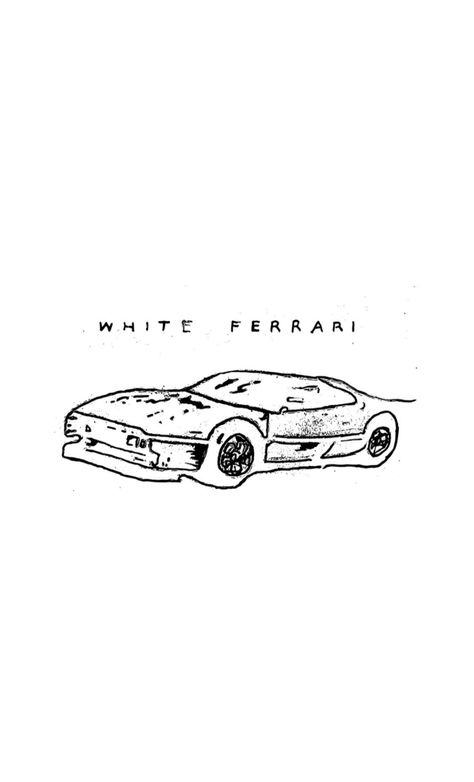 Frank Ocean Car Tattoo, Blond Tattoo Frank Ocean, White Ferrari Frank Ocean Tattoo, Frank Ocean Painting, Frank Ocean Inspired Tattoos, Frank Ocean Tattoo Ideas, Frank Ocean Tattoo, Frank Ocean Poster, Frank Ocean Wallpaper