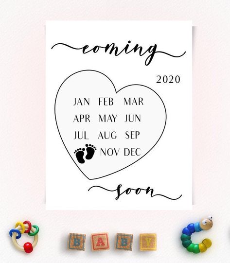 2024 Pregnancy Announcement, Pregnancy Calendar, It's A Boy Announcement, Fun Baby Announcement, Baby Due Date, Baby Boy Announcement, Baby Printables, Baby Due, Custom Calendar