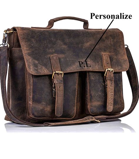 🎃🎃Halloween Special Offer Flat 50% Off + Free Personalization✨ 🛍️  Free Surprise Gift 📦 Valid on all messenger Bag Valid on all messenger Bag men leather messenger bag men leather messenger bag Briefcase Satchel Tablet I-pad Next Book computer Laptop 16" inches Leather college bag Looking for a High-Quality Leather Messenger Bag? This bag is made from High-Quality Full grain real Leather mate with premium cotton lining. This type of leather has natural imperfections, unlike cheap polished/Corrected grain leather which didn't age well. Full-grain leather will develop patina with some time of use and This type of leather never wears out. Rather, it develops a specific patina during its lifetime. The more you use it the better it will look and feel Even yоu саn рersоnаlize this bаg with y Leather Messenger Bag Men, College Bags, Business Case, Notebook Laptop, Messenger Bag Men, Mens Leather Bag, Unique Bags, Surprise Gift, Leather Messenger Bag