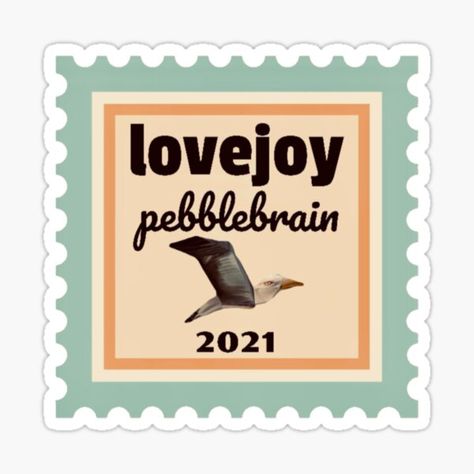 " pebblebrain | stamp" Sticker by Lavannya | Redbubble Lovejoy Stickers, Infp T, Dorm Walls, Wilbur Soot, Sticker Design, Sell Your Art, Photo Wall, Vinyl Sticker, Gift Ideas