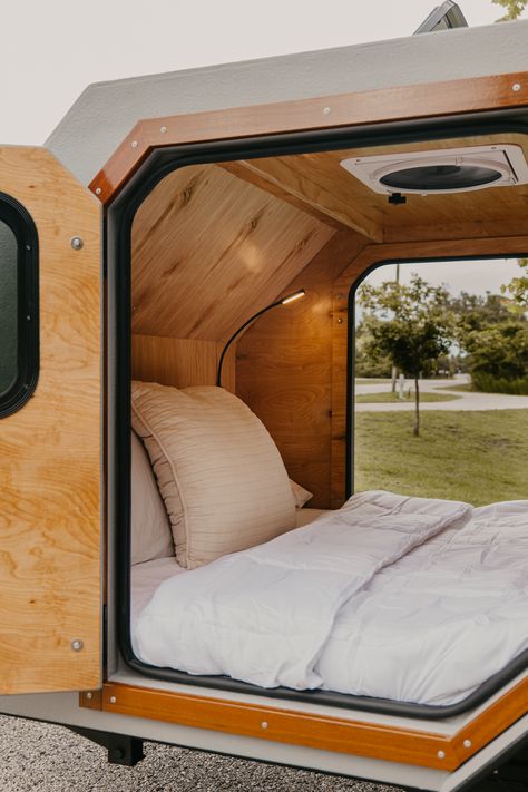 Harbor Freight Trailer, Teardrop Trailer Interior, Teardrop Camper Interior, Diy Teardrop Trailer, Bed Bunk, Adventure Trailers, Trailer Interior, Teardrop Camper, Harbor Freight