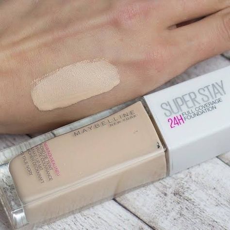 Best Full Coverage Foundation, Maybelline Superstay Foundation, Maybelline Foundation, Foundation Tips, Maybelline Superstay, Learn Makeup, Simple Makeup Tips, Serious Skin Care, Full Coverage Foundation