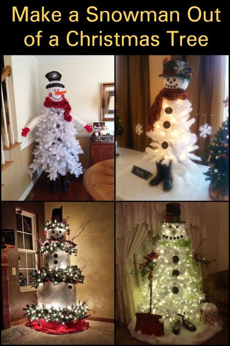 White Christmas Tree Snowman, Snowman Theme Tree, Snowman Xmas Tree Ideas, Snowman Themed Christmas Tree Decorating Ideas, Snowman Tree Decorations, Snowmen Christmas Trees, Christmas Tree Competition Ideas, Snowman Themed Christmas Decorations, Snowman Tree Ideas