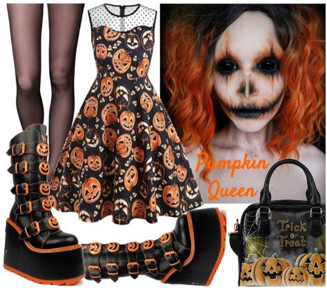 Pumpkin Queen Costume, Diy Pumpkin Costume Womens, Pumpkin Costume Women's, Halloween Core, Halloween Pin Up, Outfit Boards, Painting Halloween, Pumpkin Halloween Costume, Pumpkin Queen