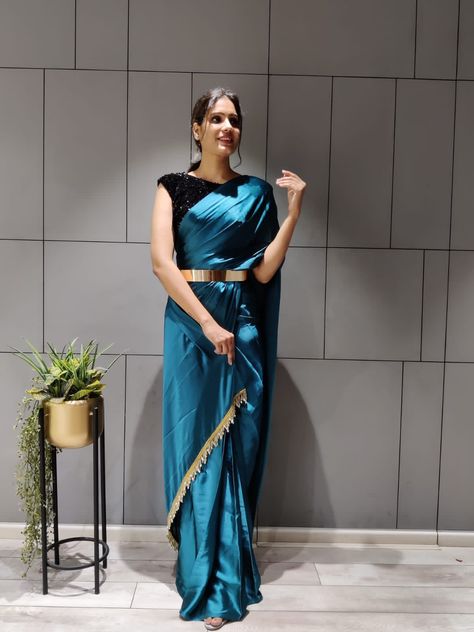 *1 Min Saree Collection With Our Own Real Modeling Shoot* *1 Min Ready To Wear Saree* *5 Colours Avail* *Our Own Real Modeling Shoot* Saree: *Premium Satin Silk Saree With Premium Pearl Latkan Jhalar Lace Pallu(1Min Saree)* Blouse:*Premium Velvet With Full Sequins Work(Unstitched )* *Ready To Wear Saree Upto Xxl* *Blouse Unstitched* *Our Own Real Modeling Shoot* *Heavy Pearls Latkans Jhalar Lace Pallu* *Velvet With Sequins Work Blouse Unstitched* S¹⁰⁰ *Rs:1450+$* With Belt Saree Thoughts, Saree Ready To Wear, New Saree Style, Satin Silk Saree, Stitched Saree, Saree Wearing, Saree Wearing Styles, New Saree, Saree Fashion