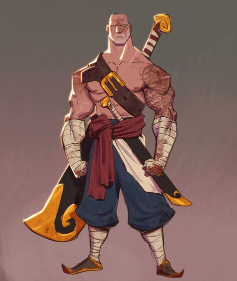 Barbarian Reference, 4 Armed Character Design, Monk Character Design, Barbarian Male, Barbarian Character Design Male, Goliath Barbarian, Monk Design, Dungeons And Dragons Classes, Portfolio Inspiration