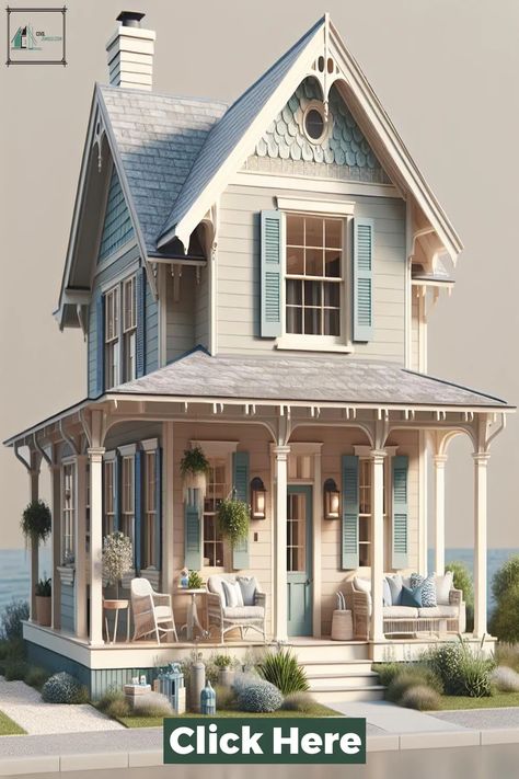 Top 18 Coastal House Color Schemes Green House Color, Sage Green House, Brick House Colors, Coastal Color Scheme, Turquoise Curtains, Victorian Interior Design, Coastal House Plans, Victorian Interior, Coastal House