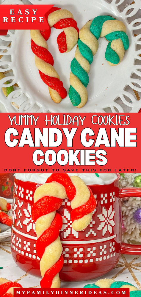 Candy cane cookies Candy Cane Cookies Easy, Candy Cane Sugar Cookies Decorated, Christmas Candy And Cookies, Christmas Cookies Candy Cane, Sugar Cookie Candy Cane, Sunset Cookies, Candy Cane Christmas Cookies, Candy Cane Cookies Recipe, Banana Bread Honey