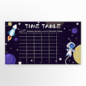 School Class Schedule, Timetable Design, School Reference, Vector Background Design, Concept Technology, Cartoon Sky, Class Timetable, Timetable Template, Graphic Cartoon