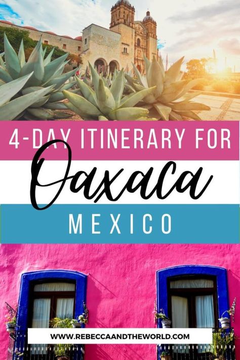 Taking a trip to the food and cultural hub of Oaxaca soon? Discover the best things to do in Oaxaca, Mexico, with this 4-day Oaxaca itinerary, including the best food to eat, things to see and do, when to go and where to stay. | #oaxaca #mexico #oaxacamexico #thingstodoinoaxaca #oaxacatravel #travel #mexicotravel Oaxaca Itinerary, Oaxaca Food, Oaxaca Mexico Travel, Mexico Itinerary, Oaxaca City, Mexico Travel Destinations, Travel Secrets, Mexico Culture, Mexico Destinations