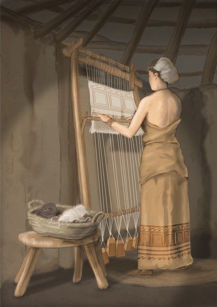 Bronze Age Europe, Stone Age Aesthetic, Character Occupations, Prehistoric Clothing, Ancient Sumer, Tablet Weaving Patterns, Aged Clothing, Greek Women, History Facts Interesting