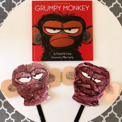 Sue • crafts • sensory play on Instagram: “Happy world 🌎 book 📚 day! 🎉 We read the grumpy monkey @randomhousekids @maxtobiaslang and we crafted a grumpy monkey out of paper plates.…” Grumpy Monkey Birthday Party, Grumpy Monkey Craft, Grumpy Monkey, Applesauce Ornaments, Bookish Crafts, Happy World Book Day, Monkey Birthday Parties, Book Character Day, Monkey Crafts