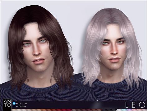 Oue LA LA! GOTTA HAVE this for my male models! Awesome NEW HAIR Created By ANTO! At TSR! FAV FAV!! Ria Core, Sims 4 Hair Male, The Sims 4 Cabelos, Alpha Cc, Game Life, Black Hair Aesthetic, Mod Hair, Cc Hair, 50s Hairstyles