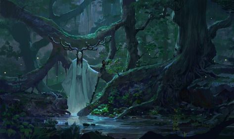 Top 5 D&D Best Druid Builds | GAMERS DECIDE Druid Wallpaper, Umbrella Illustration, Rain Wallpapers, Fantasy Forest, Forest Wallpaper, Film Art, Character Wallpaper, Wallpaper Design, Best Artist