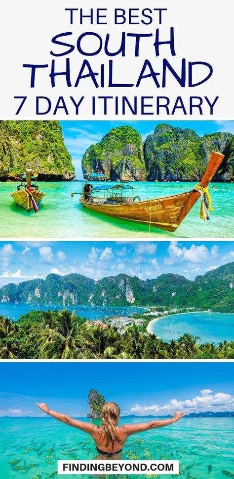 Wish to explore the best of Southern Thailand in one week? Check out our 7 day South Thailand itinerary from Bangkok for the best island highlights. 7 Days In Thailand, 7 Day Thailand Itinerary, Southern Thailand Itinerary, Thailand Itinerary One Week, South Thailand Itinerary, Thailand Honeymoon Itinerary, Diving Thailand, Thailand Sunsets, South Thailand