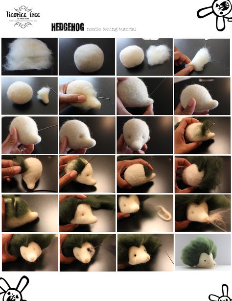 Felted Hedgehog Tutorial, Needle Felted Hedgehog Tutorial, Needle Felted Hedgehog, Needle Felting Diy Tutorials, Art Felting, Felt Hedgehog, Felted Hedgehog, Felt Tutorial, Felting Diy