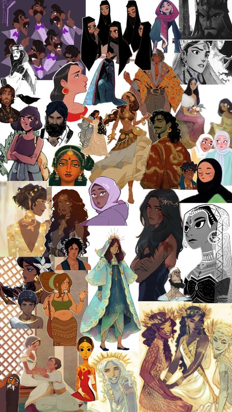 Middle Eastern Character Design, Dnd Characters, Middle Eastern, Character Design, Design