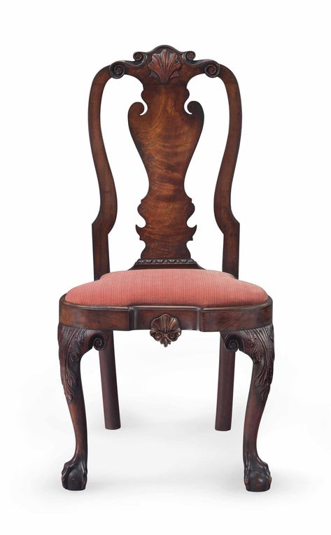 c1750 Queen Anne dining chair, poss S Harding or N Bernard, Phila, PA, mah, 42t, 13-580. New York Card, Queen Anne Furniture, Chippendale Furniture, Colonial Furniture, American Antiques, American Furniture, Century Furniture, Furniture Styles, Classic Furniture