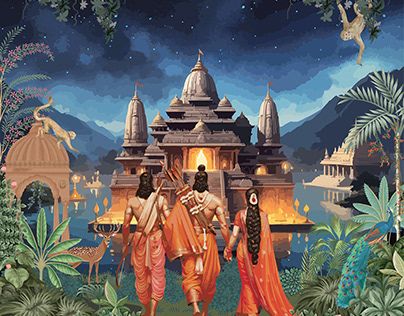 Check out new work on my @Behance profile: "The story of Diwali: Rama returns to Ayodhya" http://be.net/gallery/199502125/The-story-of-Diwali-Rama-returns-to-Ayodhya Rama Ayodhya, Story Of Diwali, Ayodhya Diwali, Diwali Board, Diwali Story, Diwali Painting, Moonlit Forest, Siya Ram, Diwali Poster