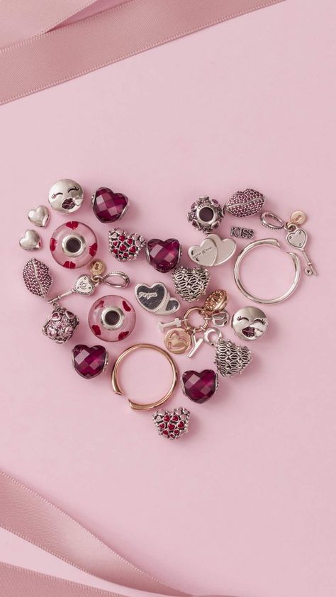 Valentines Marketing, Pandora Wishlist, Pandora Valentine, Pink Photoshoot, Loving Messages, Pandora Collection, Jewellery Design Sketches, Jewellery Sketches, Pandora Bracelet Charms