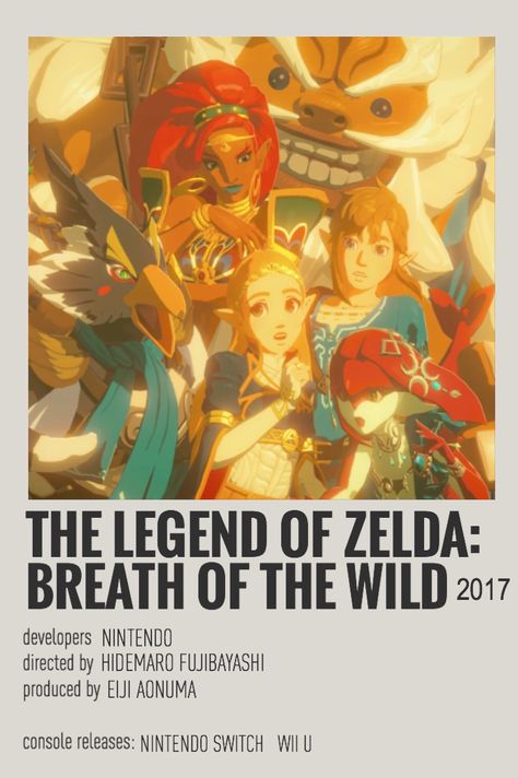 Video Game Polaroid Poster, Video Game Minimalist Poster, Game Polaroid Poster, Botw Poster, Prey Video Game, Breath Of The Wild Poster, Legend Of Zelda Botw, Zelda Poster, Legend Of Zelda Poster