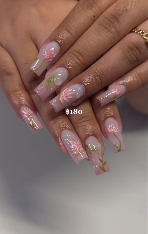 Kali Uchis Nails, Tiktok Nails, Really Cute Nails, Kali Uchis, Soft Nails, Nail Tattoo, Gem Nails, Kawaii Nails, Pink Acrylic Nails